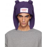 Charles Jeffrey LOVERBOY Purple Chunky Rabbit Beanie 252101M138020