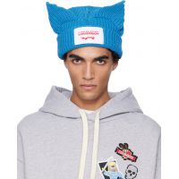 Charles Jeffrey LOVERBOY Blue Chunky Ears Beanie 252101M138022