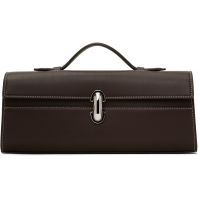 Savette Brown Slim Symmetry Pochette Bag 252163F046004