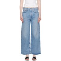 AGOLDE Blue Low Slung Baggy Jeans 252214F069012