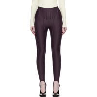 Mugler Burgundy Corseted Leggings 252345F085002