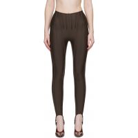 Mugler SSENSE Exclusive Brown Corseted Leggings 252345F085007