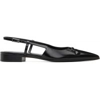 Marni Black Leather Trunkaroo Pointed Toe Slingback Ballerina Flats 252379F118000