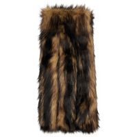 Simone Rocha Beige & Brown Triple Slit Faux Fur Scarf 252405F028003