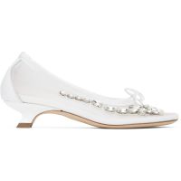 Simone Rocha SSENSE Exclusive Bridal Capsule Embellished Flower Ballerina Heels 252405F122000