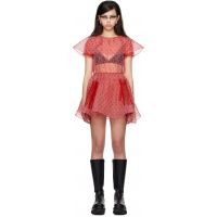 Im Sorry by Petra Collins SSENSE Exclusive Red JennyFax Edition Tulle Minidress 252437F052000