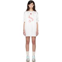 Im Sorry by Petra Collins SSENSE Exclusive White JennyFax Edition Puff Sleeve Minidress 252437F052002