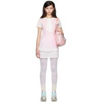 Im Sorry by Petra Collins SSENSE Exclusive Pink & White JennyFax Edition Apron Minidress 252437F052005