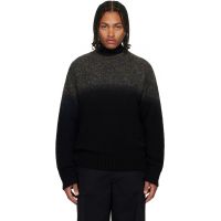 Sacai Black & Gray Garment Dye Wool Knit Sweater 252445M201007