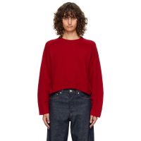 Loulou de Saison Red Bruzzi LDS Boxy Cashmere Sweater 252473F096012