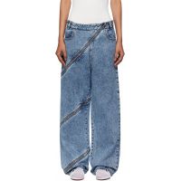 ALAIA Blue Spiral Jeans 252483F069002