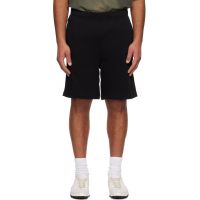 AAPE by A Bathing Ape Black AAPENOW Moonface Logo Sweat Shorts 252547M193018