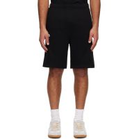 AAPE by A Bathing Ape Black AAPENOW Moonface Logo Sweat Shorts 252547M193020