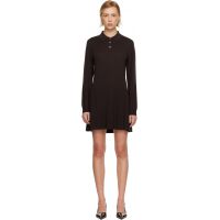 Sandy Liang Brown Hague Sweater Minidress 252677F052021