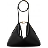 TOTEME Black Bevel Leather Wristlet Clutch 252771F044009