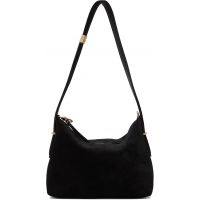 TOTEME Black Bevel Suede Wristlet Clutch 252771F044013