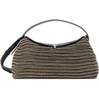 TOTEME Black & Beige T-Lock Woven Leather Bag 252771F046005