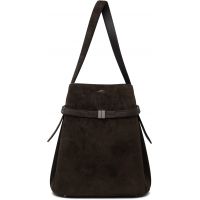 TOTEME Brown Belted Suede Bucket Bag 252771F048010