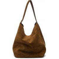 TOTEME Tan Belted Suede Tote 252771F049008