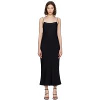 TOTEME Black Satin Slip Midi Dress 252771F054000