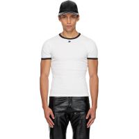 Courreges White Signature Contrast T-shirt 252783M213001