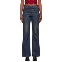 OUR LEGACY Navy Moto Cut Jeans 252803F069006