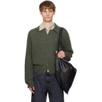 OUR LEGACY Green Evening Polo Cardigan 252803M200007