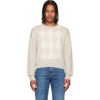OUR LEGACY Beige Sonar Round Neck Sweater 252803M201002
