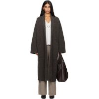 Lauren Manoogian Gray Double Face Long Coat 252874F059002