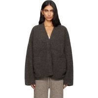 Lauren Manoogian Gray Double Face Cardigan 252874F095006