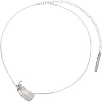 SHUSHU/TONG YVMIN Edition Metal Curly Feather Thin Necklace 252901F023009