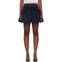 SHUSHU/TONG Blue Floral Waist Miniskirt Set 252901F090009