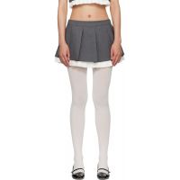 SHUSHU/TONG Gray Ruffled Pleat Miniskirt 252901F090024