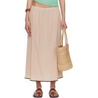 Baserange SSENSE Exclusive Pink Silk Maxi Skirt 252922F093000