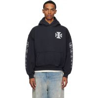 Black Rhude Boys Hoodie 252923M202006