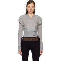 Kiko Kostadinov Gray Lauterbach Jersey Jacket 252985F063000