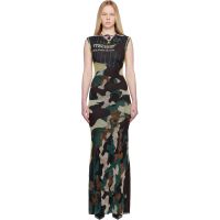Ottolinger Multicolor Camo Mesh Maxi Dress 261016F055002