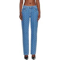 Marine Serre Blue Moon Laser Straight Jeans 261020F069000