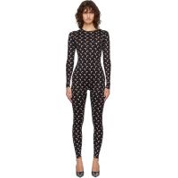 Marine Serre Black Recycled Jersey Moon Jumpsuit 261020F070002