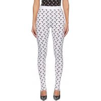 Marine Serre White Recycled Moon Jersey Stirrup Leggings 261020F085000