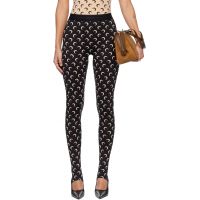 Marine Serre Black Recycled Moon Jersey Stirrup Leggings 261020F085002