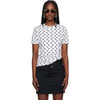 Marine Serre White Moon Printed Jersey Short Sleeves Crewneck T-shirt 261020F110008