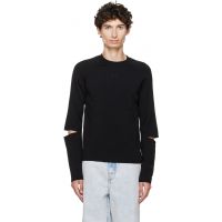 Marine Serre Black Moon Logo Knit Slit Sweater 261020M201001
