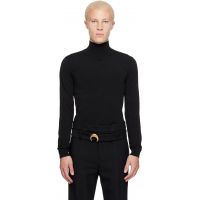 Marine Serre Black Moon Logo Knit Turtleneck 261020M205000