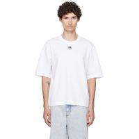 Marine Serre White Moon Logo Jersey Loose Fit T-shirt 261020M213010