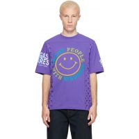 Marine Serre Purple Regenerated Graphic Jersey SS T-shirt 261020M213016