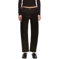 Citizens of Humanity Brown Winslow Boyfriend Suede Trousers 261030F084000