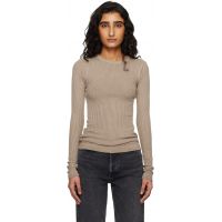Citizens of Humanity Brown Bina Crewneck T-shirt 261030F096000