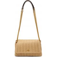 Rag & bone Beige Chelsea Small Straw Flap Bag 261055F048015