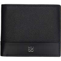 Hugo Black Stacked-Logo Leather Wallet 261084M164009